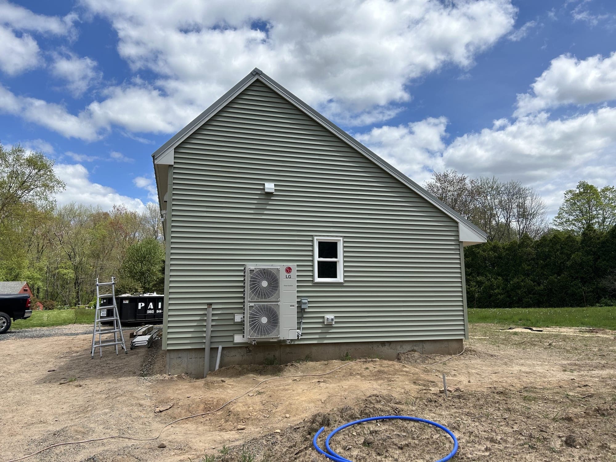 Finished siding and exterior trim on a Central Connecticut home